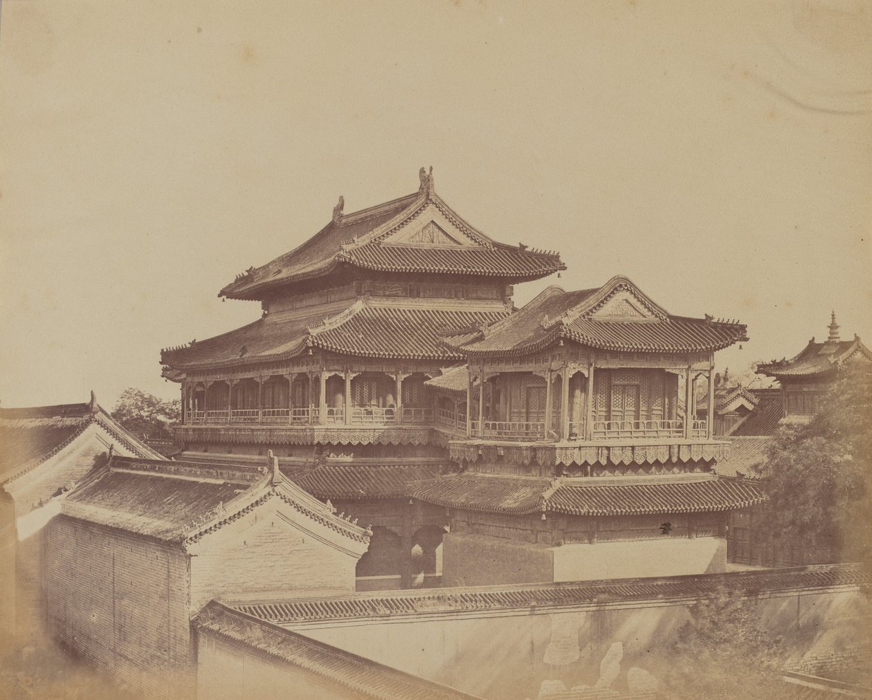 Konfucius-tempelet, Pekin, oktober 1860 av Felice Beato