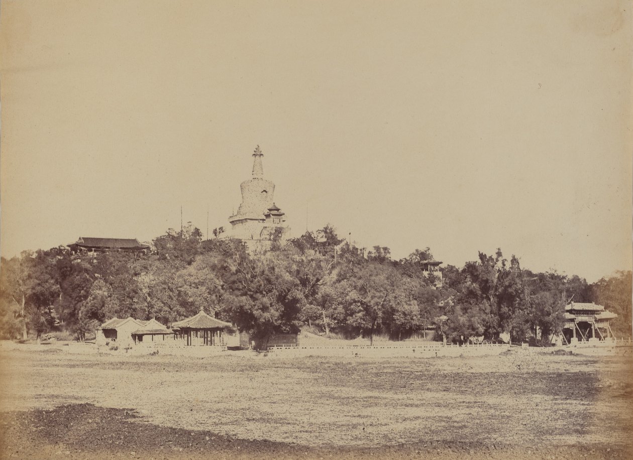 Den store pagoden i det keiserlige vinterpalasset, Pekin, 29. oktober 1860, 1860. av Felice Beato