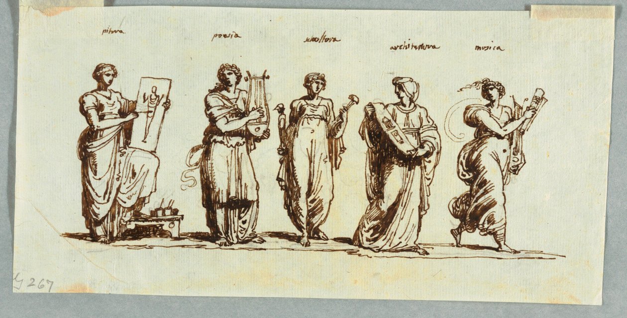 Allegoriske figurer av kunsten av Felice Giani