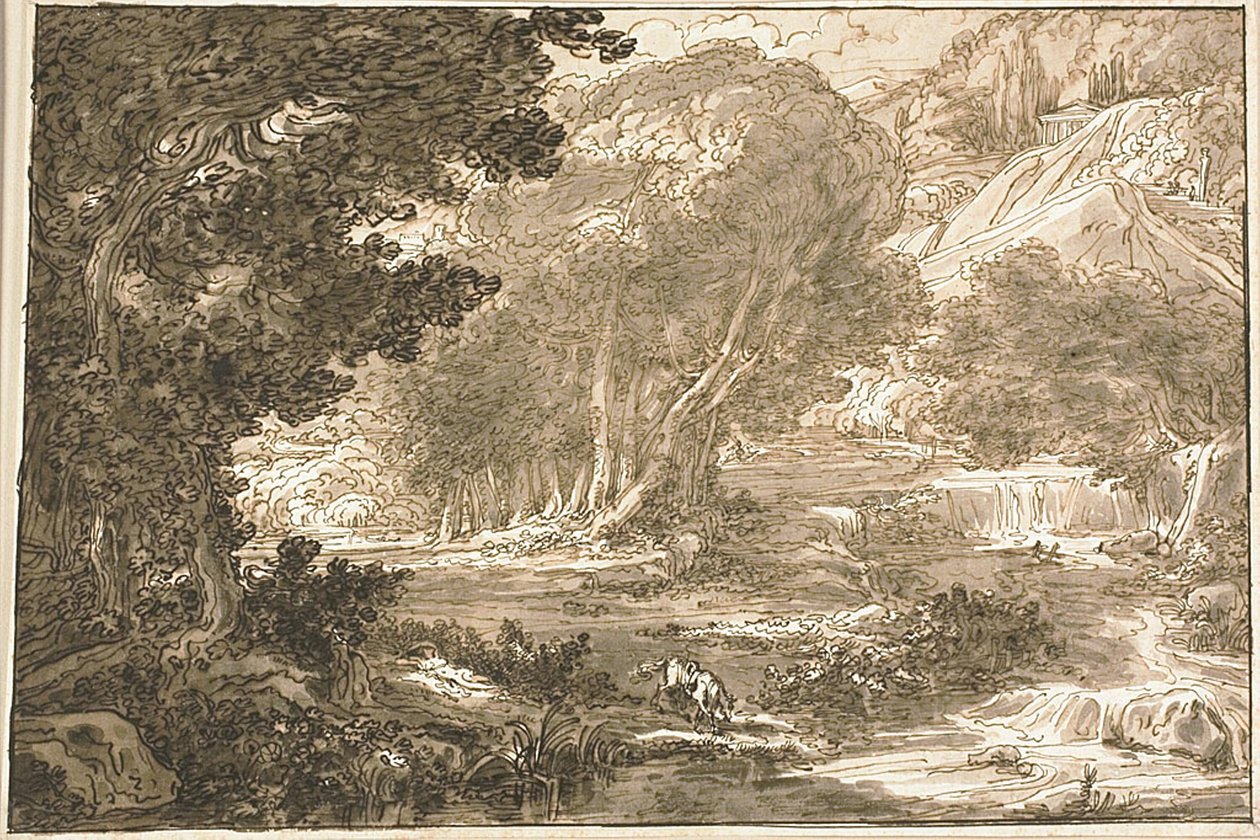 Angelica Resting Under a Tree, fra Orlando Furioso av Felice Giani