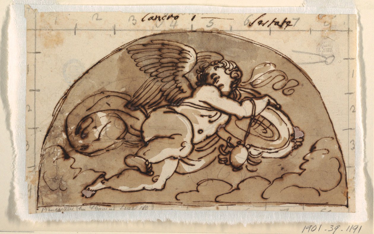 Kreft, Lunette for Ceiling, Octagonal Room, Palazzo Milzetti, Faenza av Felice Giani