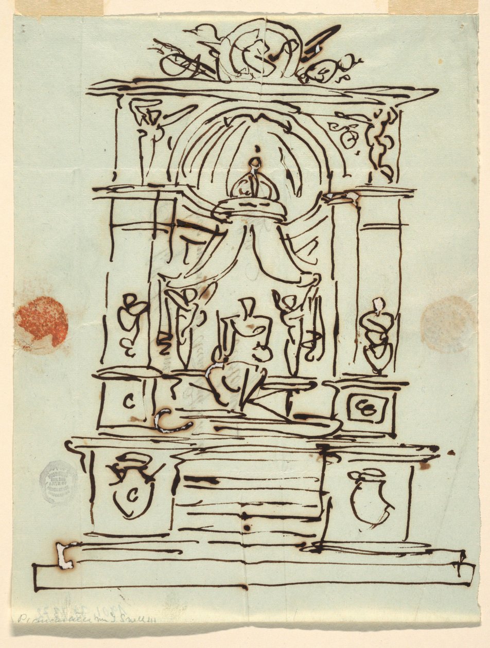 Design for et monument av Felice Giani