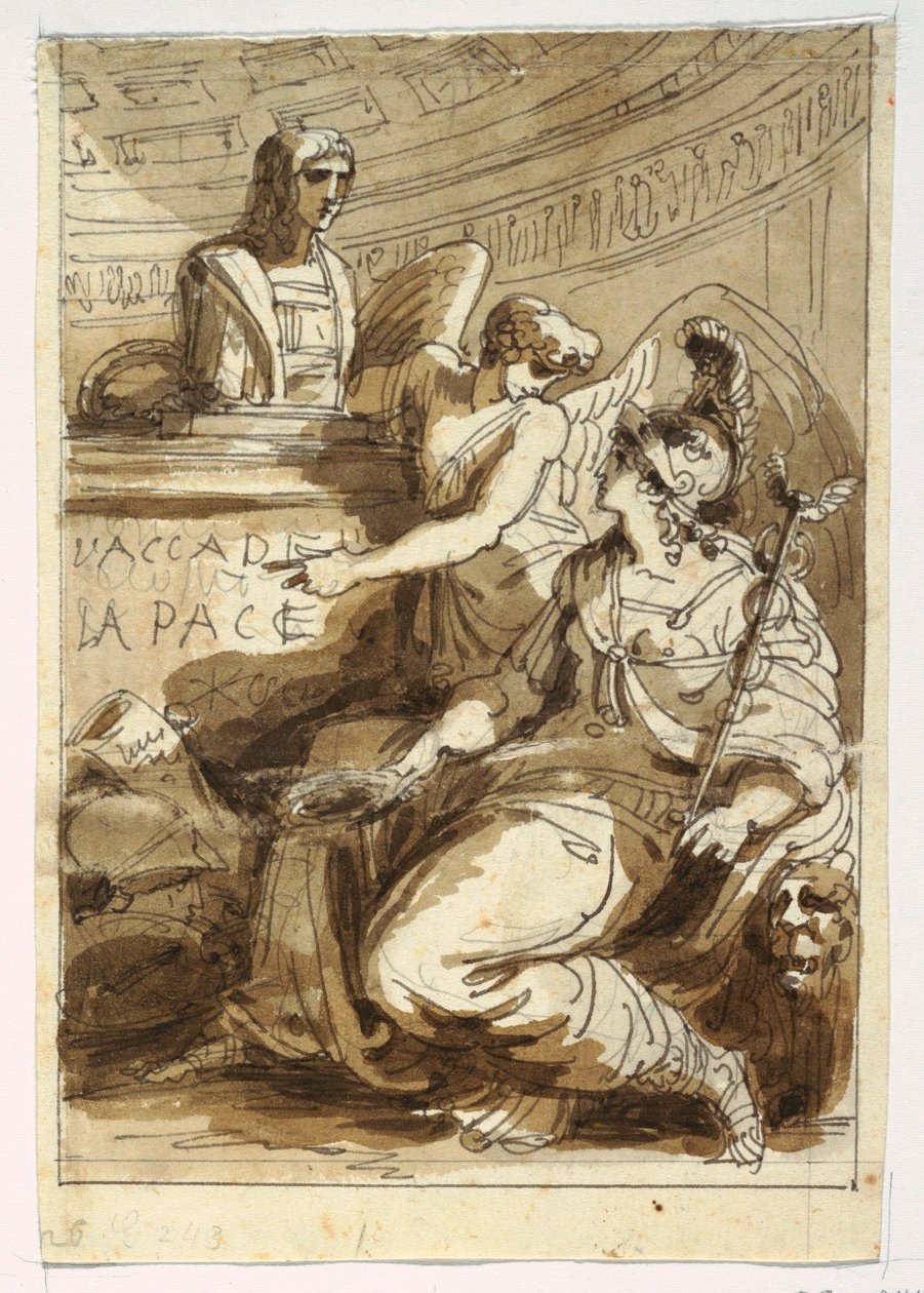Tegning, Monument for et fredsakademi, 1810–20 av Felice Giani