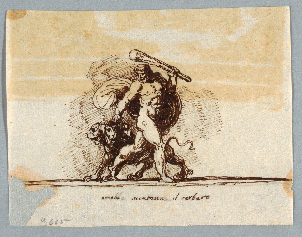 Herkules og Cerberus av Felice Giani