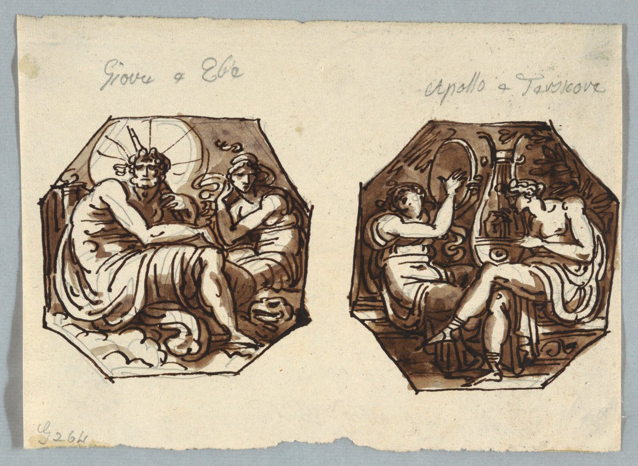 Jupiter og Hebe, Apollo og Terpsichore. av Felice Giani