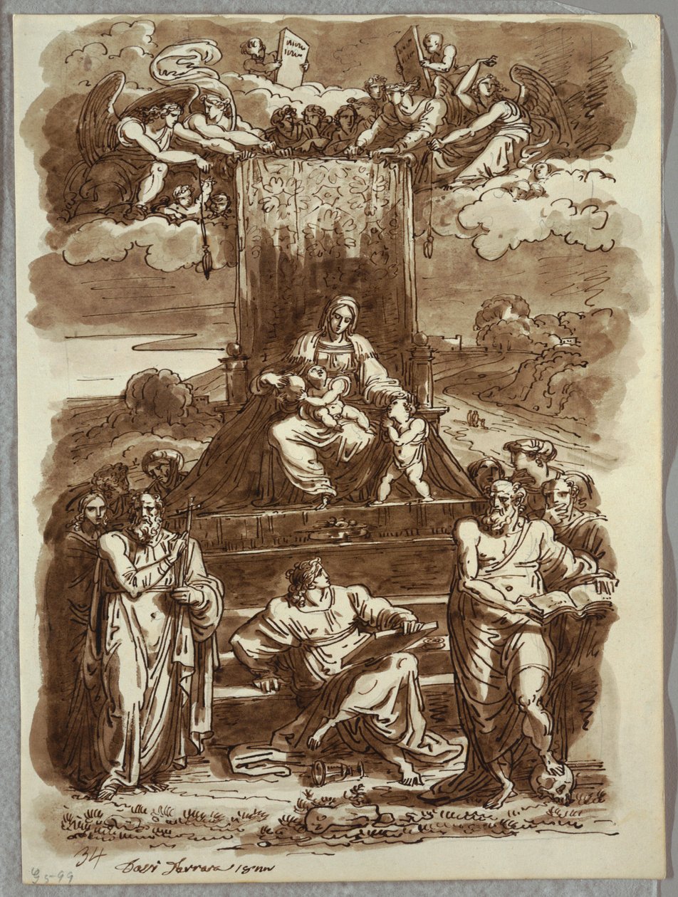 Madonna enthroned av Felice Giani