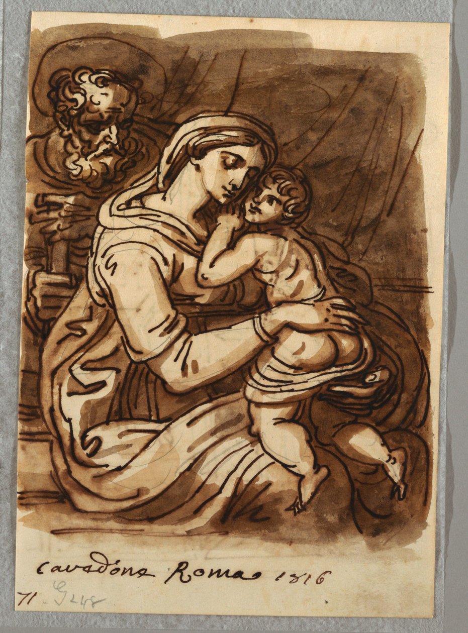 Madonna og barn med St. Joseph av Felice Giani