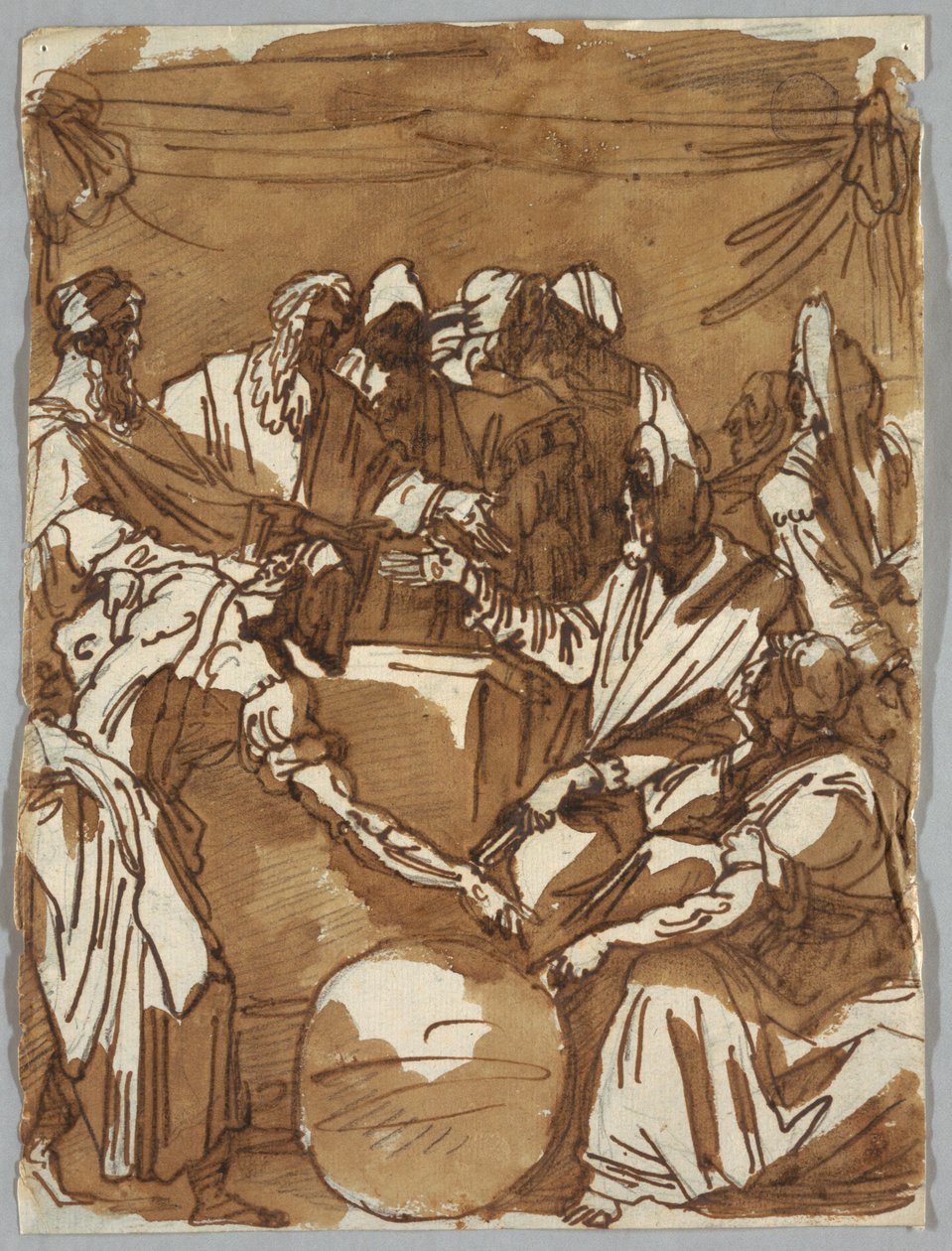 Magi Conversing about Heavenly Bodies, etter Perino del Vaga av Felice Giani