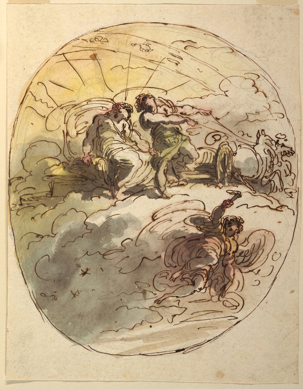 Phaeton byr Apollo farvel av Felice Giani