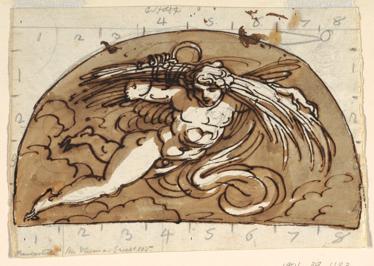 Sommer, Lunette for Ceiling, Octagonal Room, Palazzo Milzetti, Faenza av Felice Giani