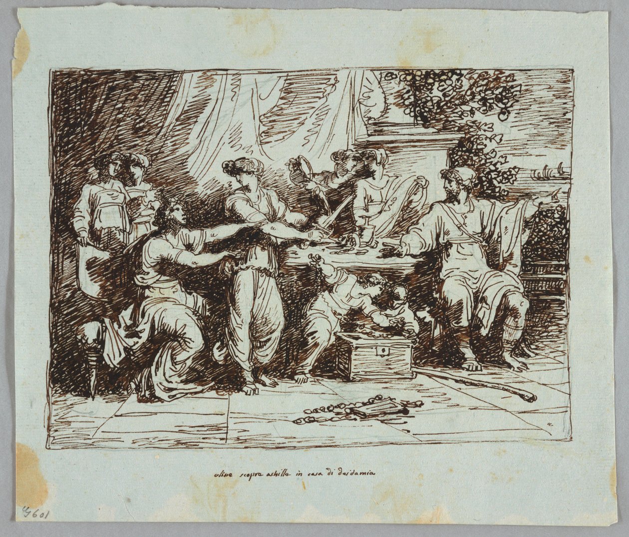 Ulysses oppdager Achilles på Skyros av Felice Giani