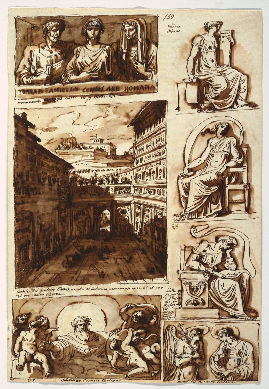Ulike kunstverk. Retten til Palazzo Mattei i Roma av Felice Giani