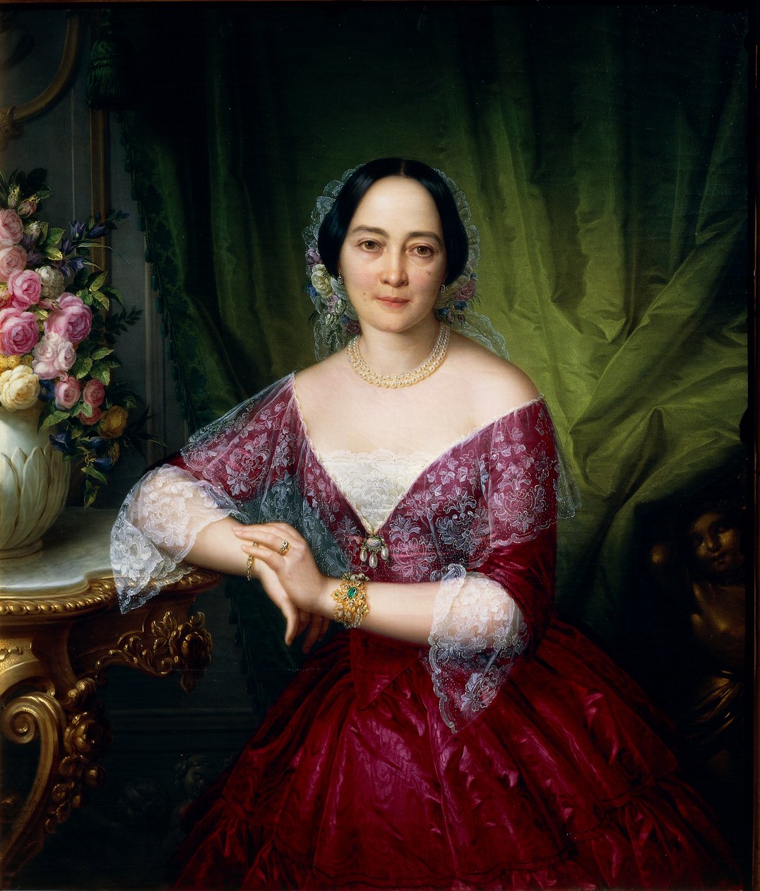 Portrett av Anne Opulich av Felice Schiavoni, olje på lerret av Felice Schiavoni