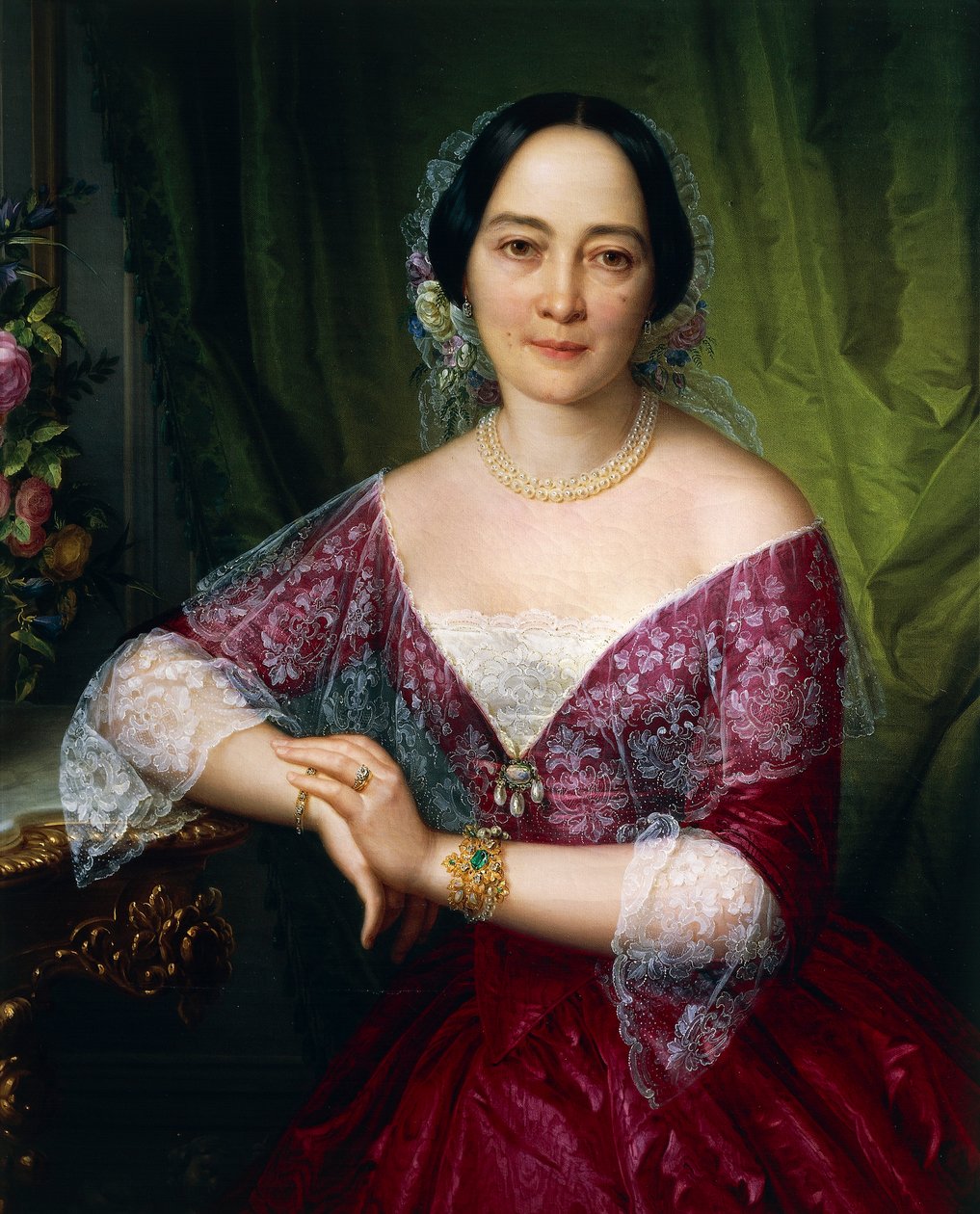 Portrett av Anne Opulich av Felice Schiavoni, olje på lerret av Felice Schiavoni