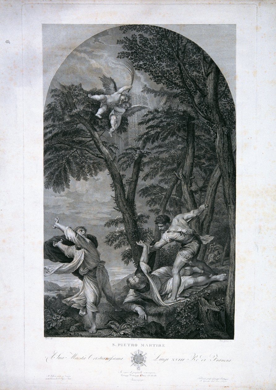 "S. Pietro Martire" etter Titian av Felice Zuliani