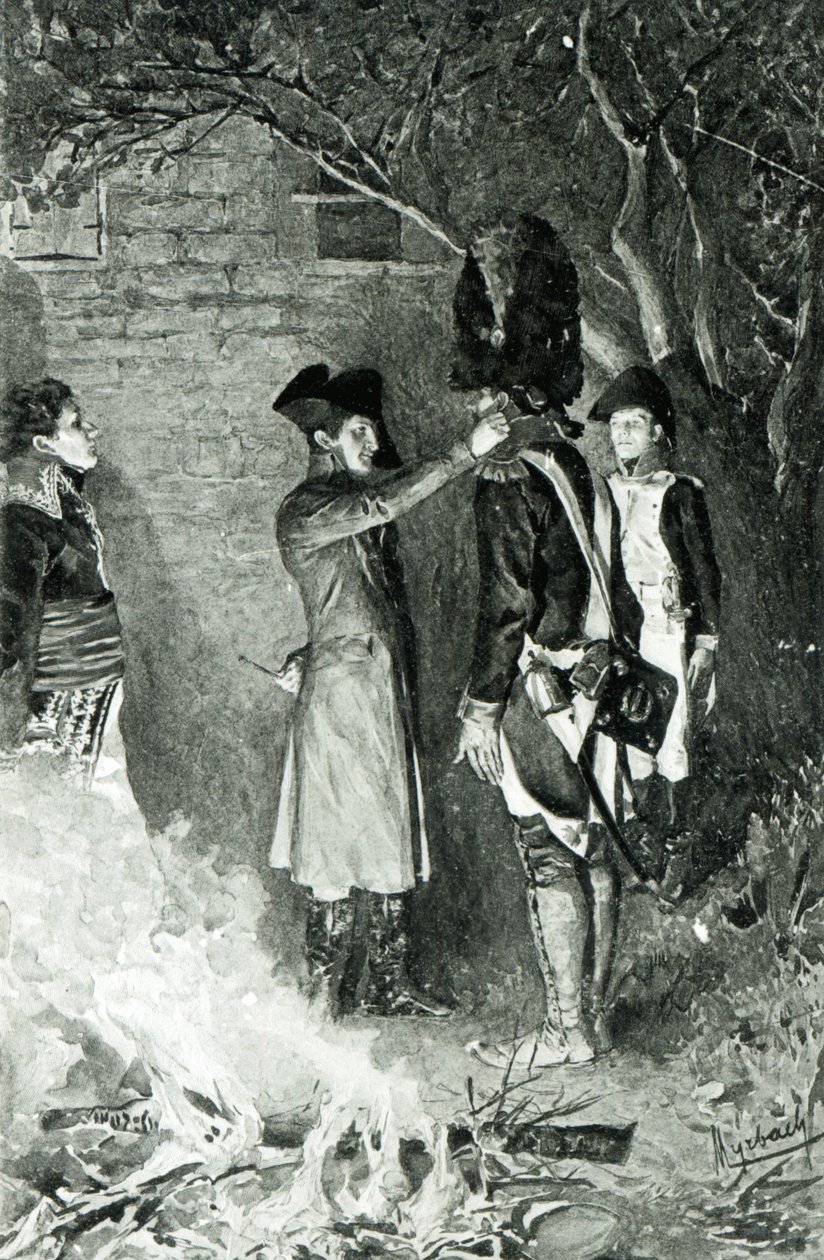 Napoleon og Coignet (typogravure) av Felicien baron de Myrbach Rheinfeld