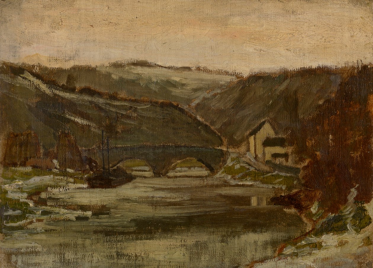 Bro over elven Lesse av Félicien Rops