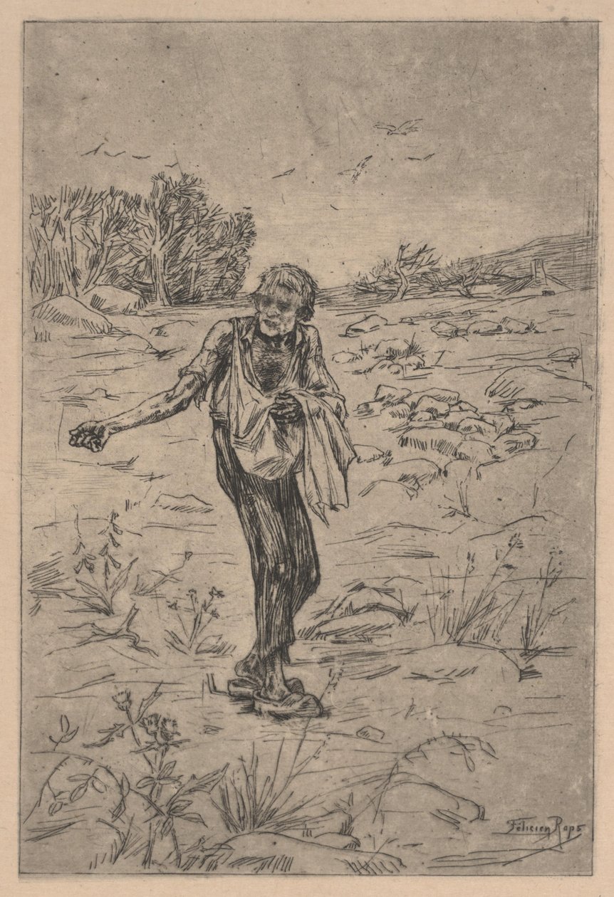 Lignelsens sår (etsing) av Félicien Rops