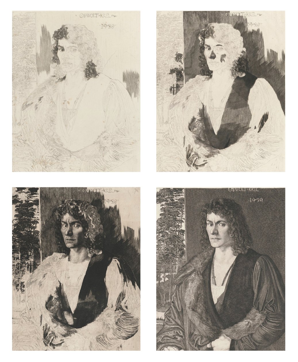 Portrett av Oswald Krell av Feliks Stanisław Jasiński