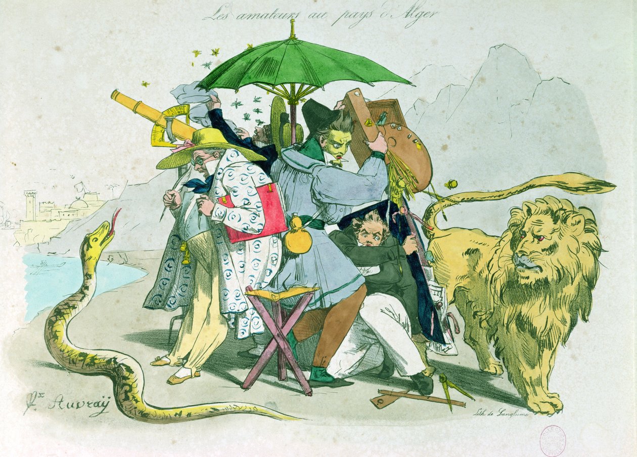 Amatørmalere og forfattere i Algerie, 1830 av Felix Auvray