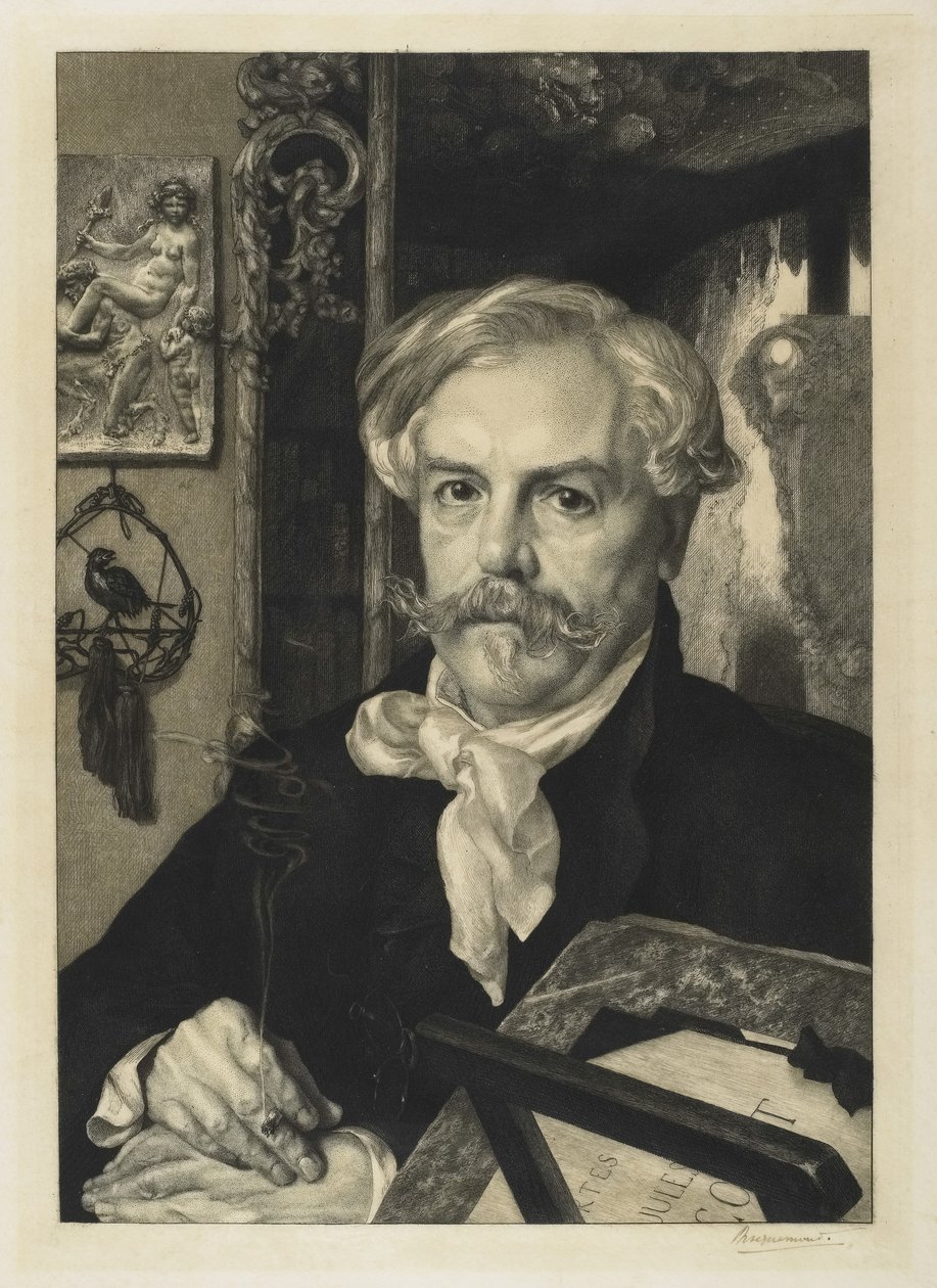 Edmond de Goncourt av Felix Bracquemond