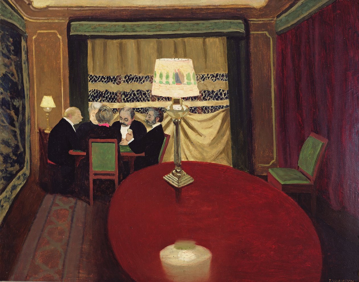 En runde med poker, 1902 (se 146953) av Felix Edouard Vallotton