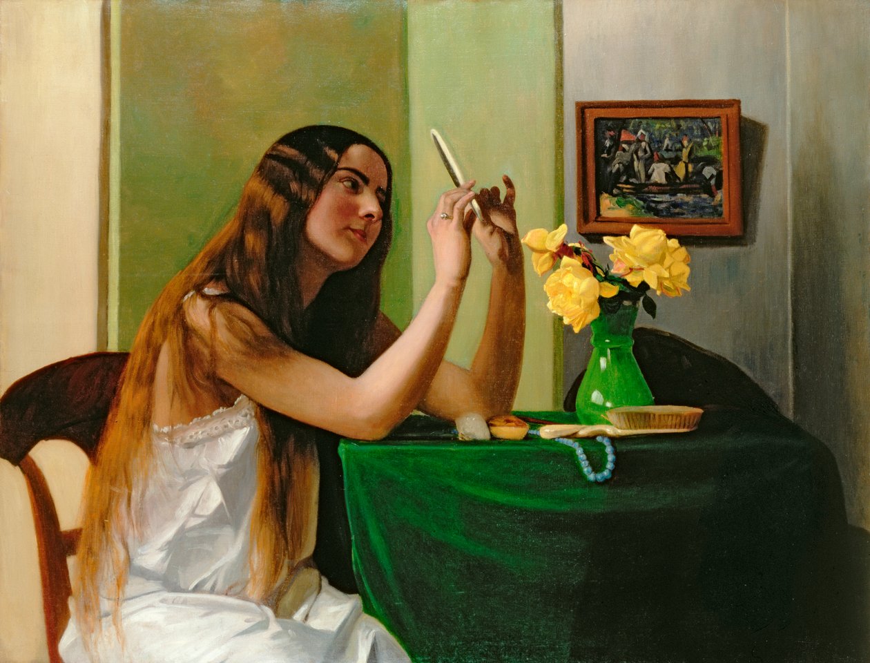 Ved sminkebordet, 1911 av Felix Edouard Vallotton
