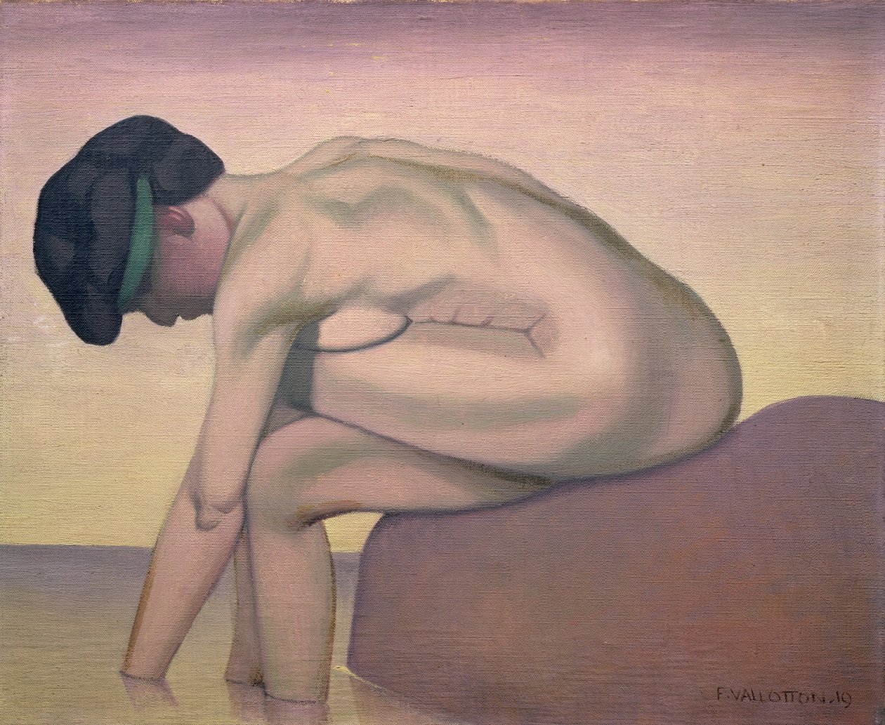 Baderen, 1919 av Felix Edouard Vallotton