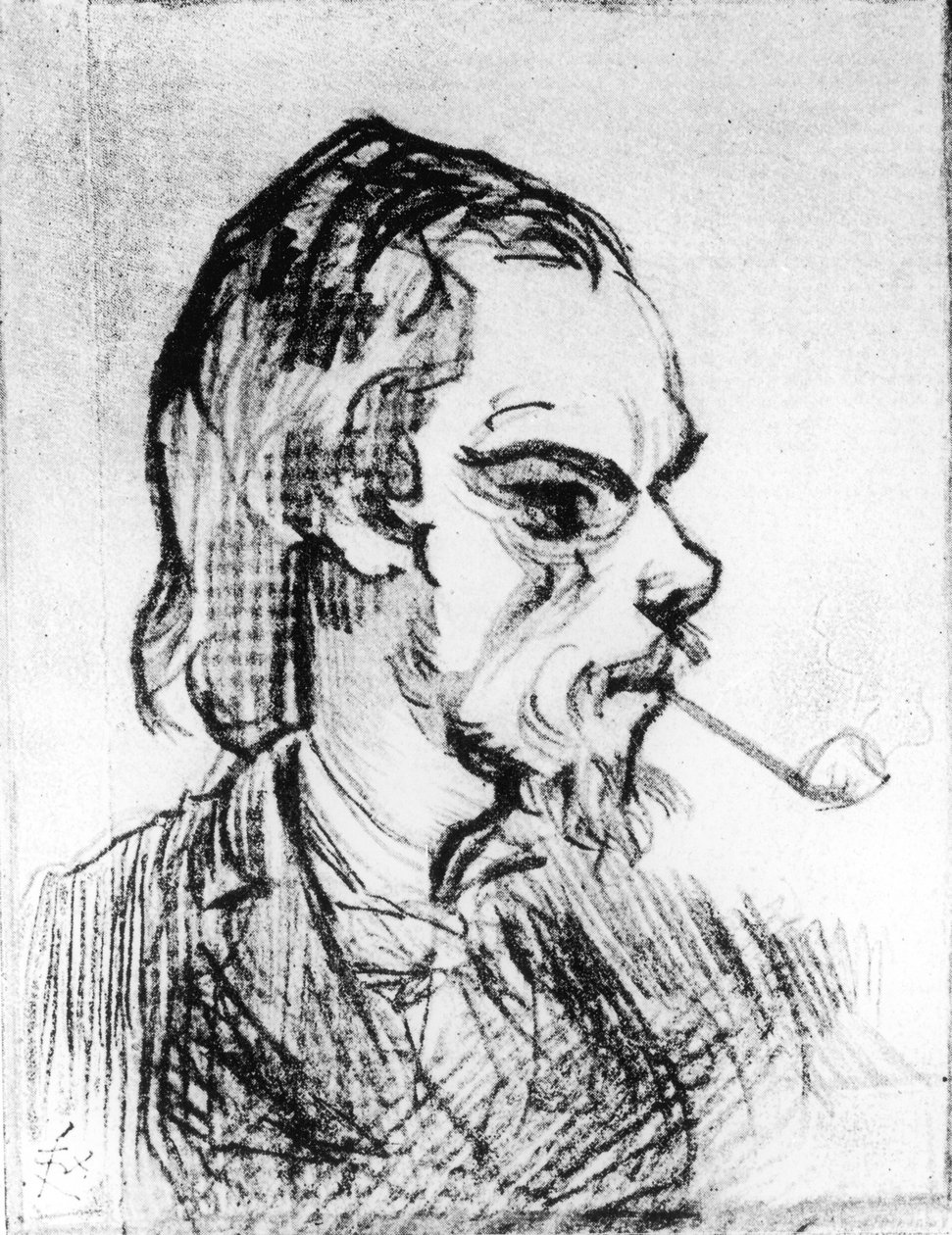 Portrett av Paul Verlaine 25 år gammel, 1869 (kull) av Felix Regamey