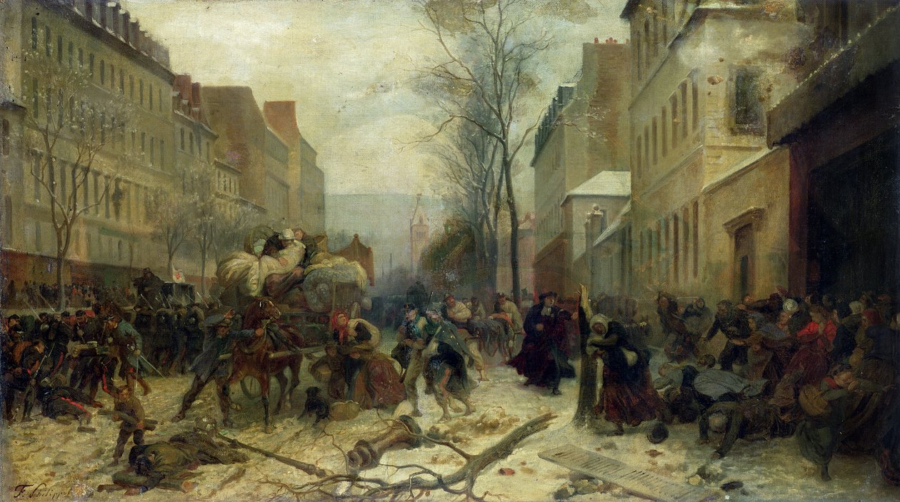 Bombardement av Paris i 1871 av Felix Philippoteaux
