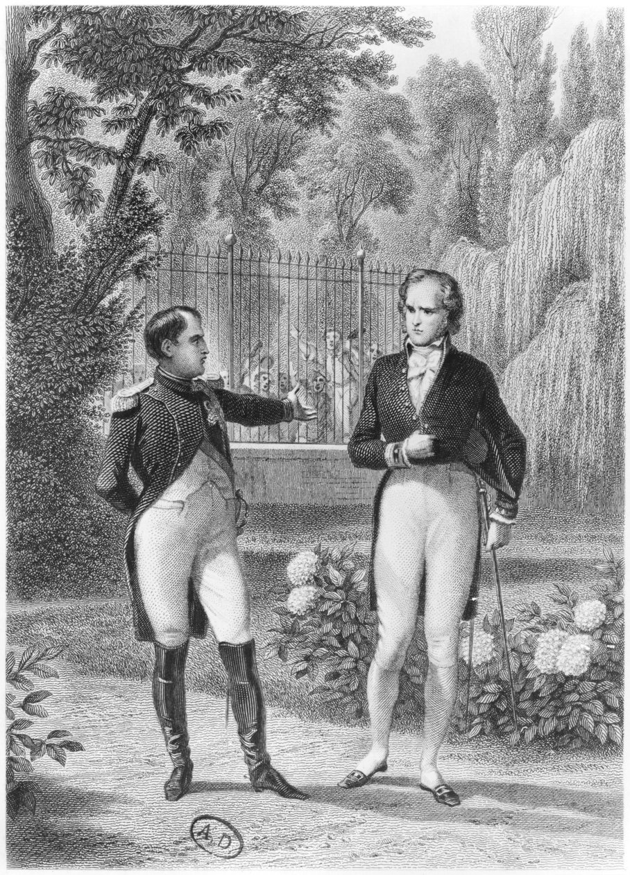 Møte mellom Napoleon I (1769-1821) og Benjamin Constant de Rebecque (1767-1830) fra 