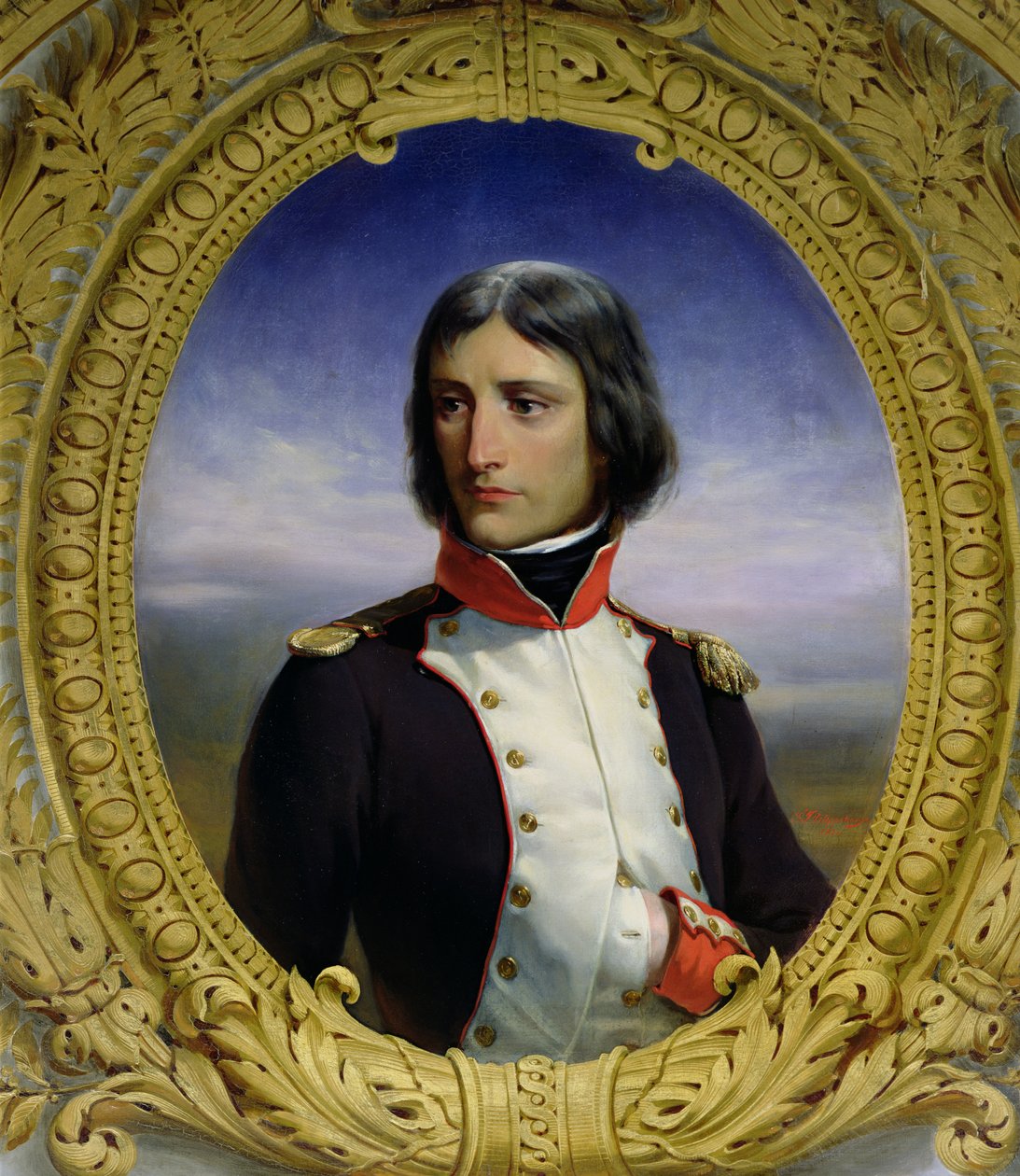 Napoleon Bonaparte (1769-1821) som oberstløytnant for den første bataljonen på Korsika, 1834 av Felix Philippoteaux