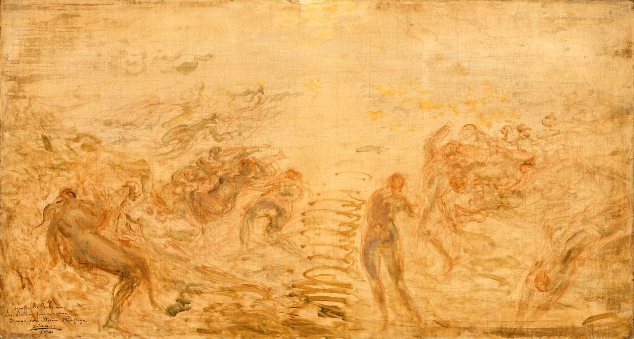 Havfruer under vann, 1874 av Félix Ziem