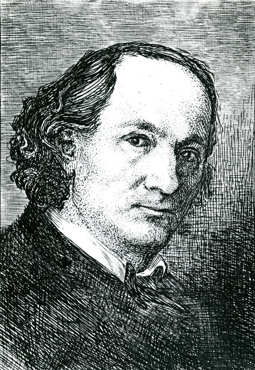 Charles Baudelaire (1821-67) (gravering) (s/hvitt foto) av Felix (after) Bracquemond