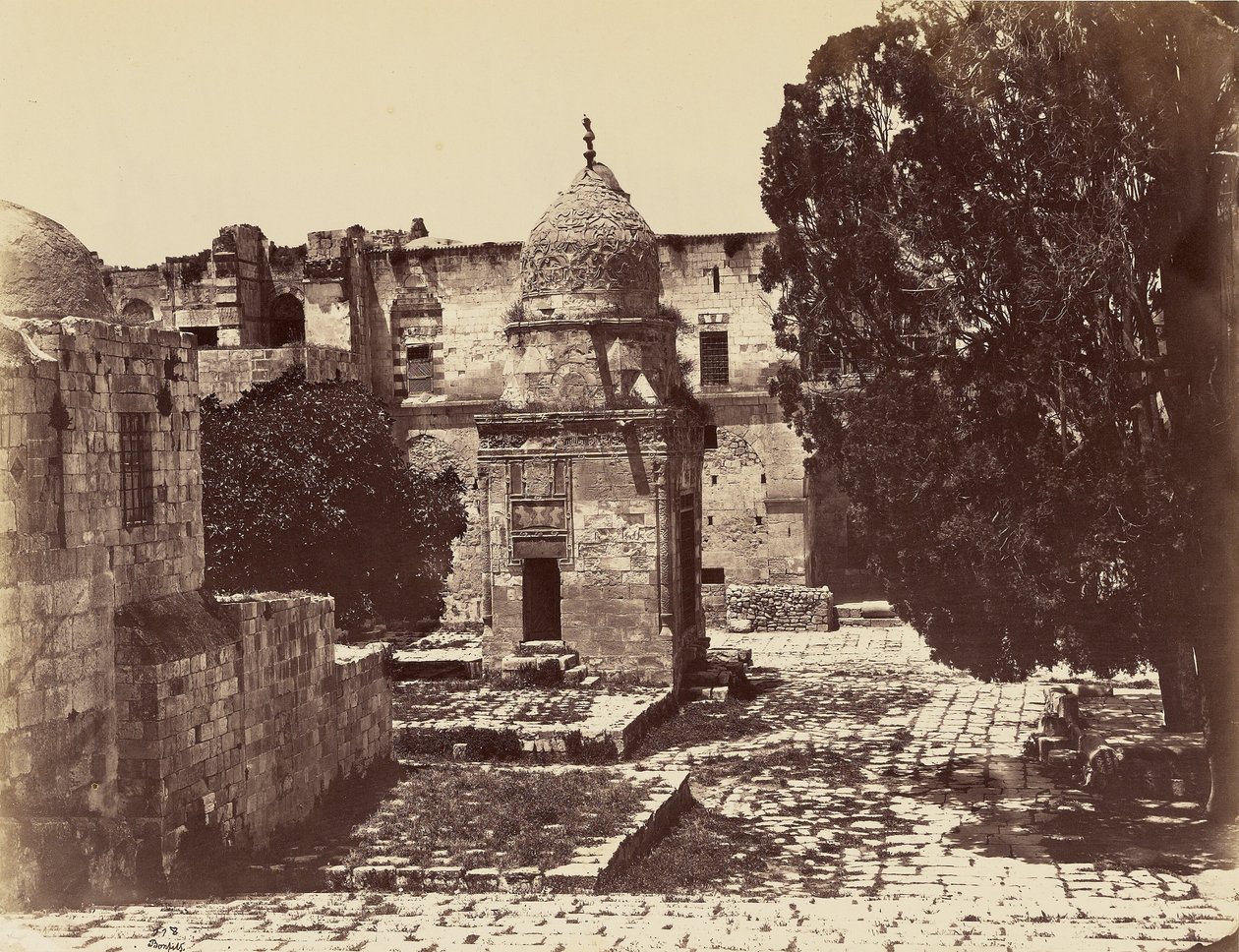 Kuppeler på tempelplattformen - Jerusalem av Félix Bonfils