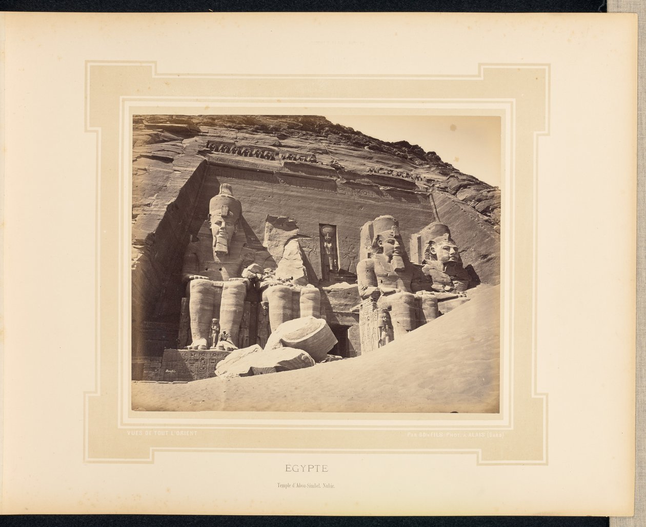 Egypt: Abu Simbel-tempelet, Nubia av Félix Bonfils