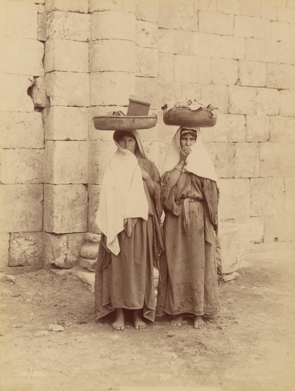 Kvinnene fra Siloam, Palestina av Félix Bonfils