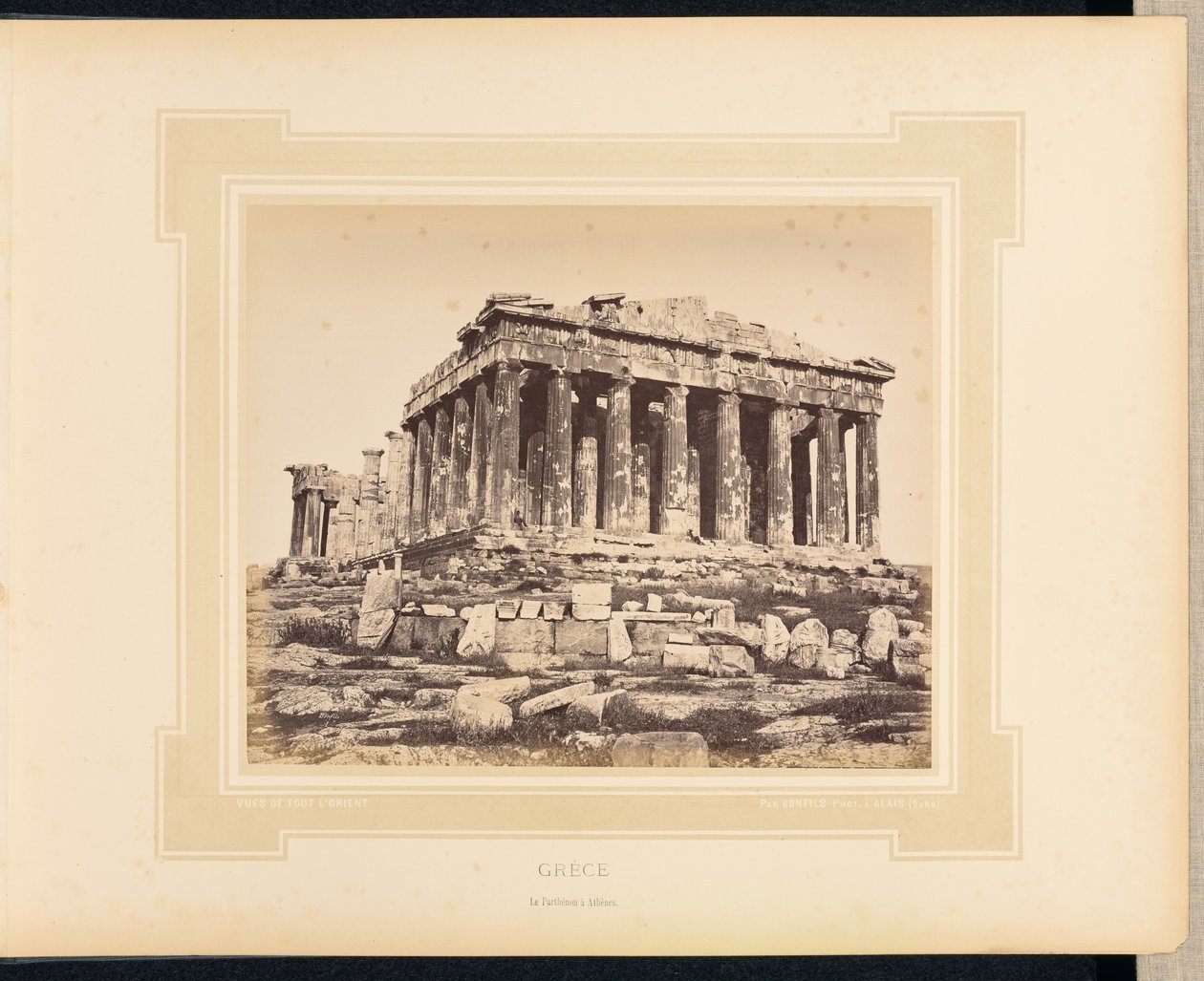 Hellas: Parthenon i Athen av Félix Bonfils