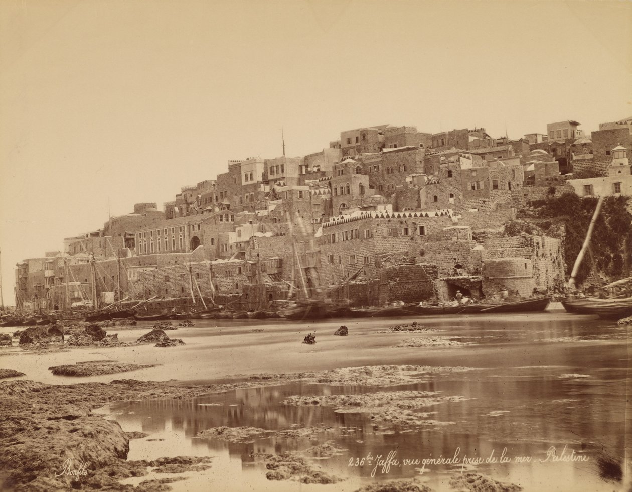 Jaffa, generelt utsikt fra havet - Palestina av Félix Bonfils