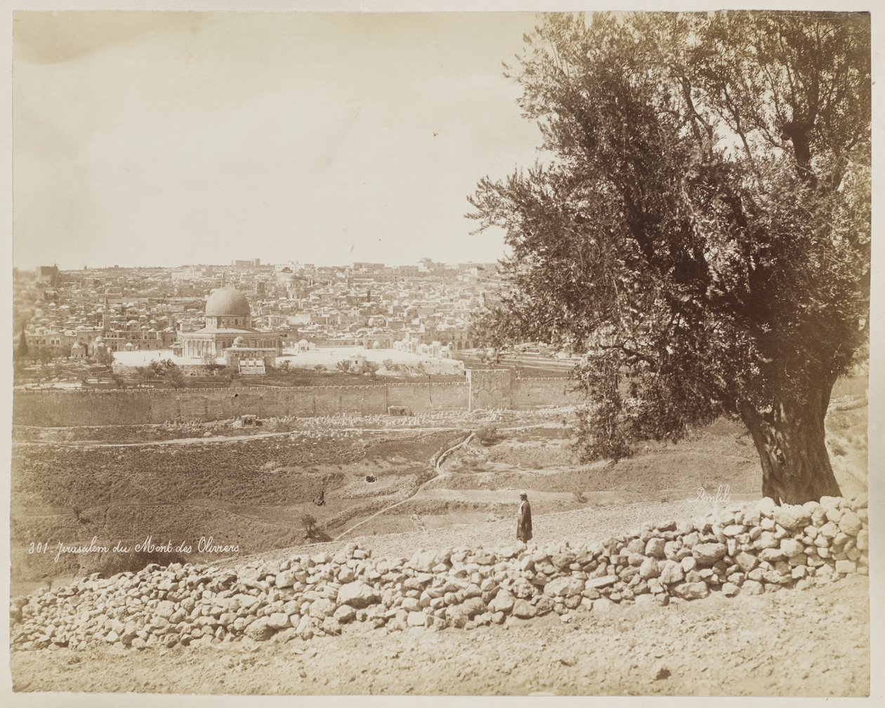 Jerusalem fra Oljeberget #301 av Félix Bonfils