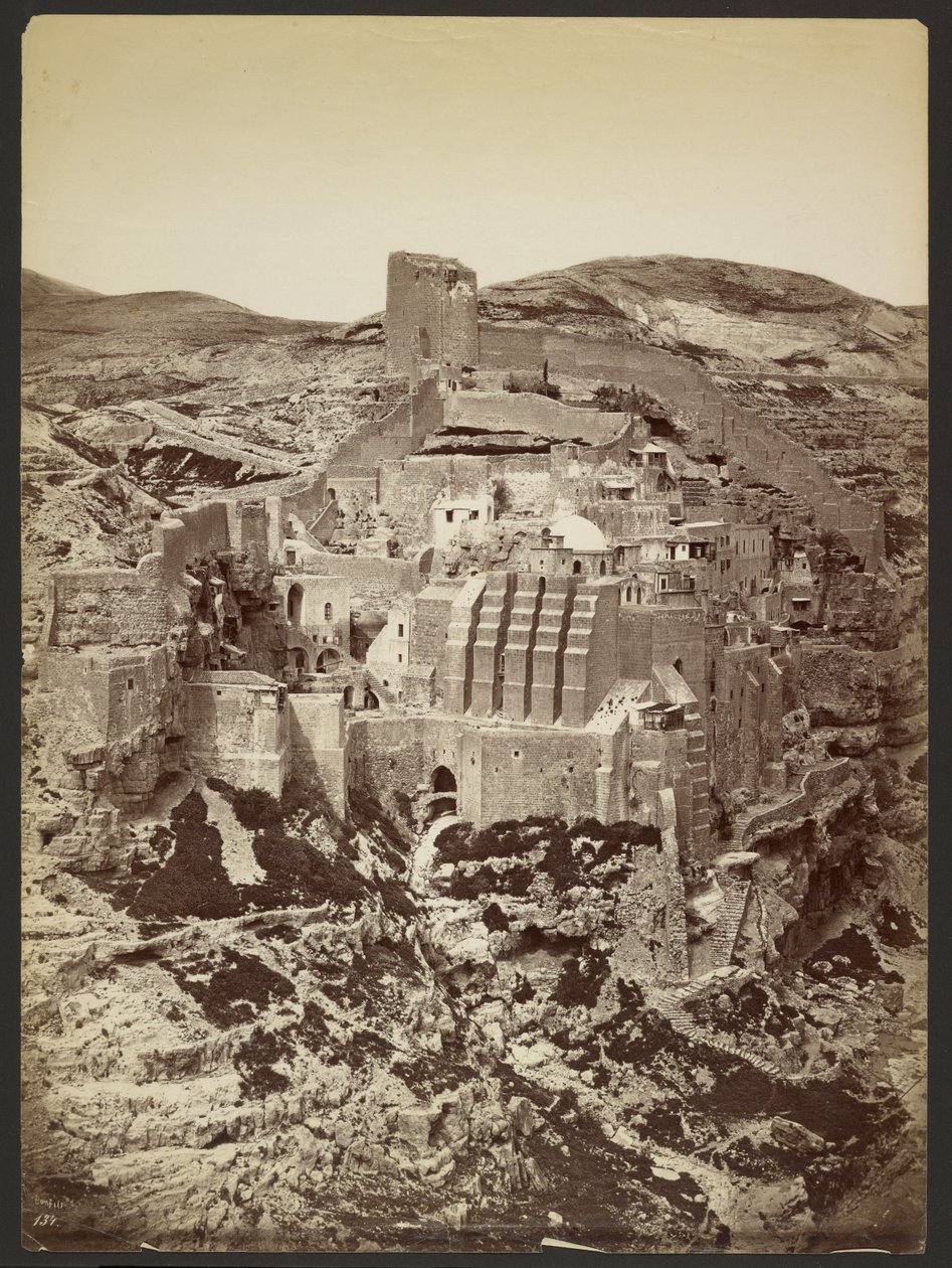 Santa Sabba-klosteret av Félix Bonfils