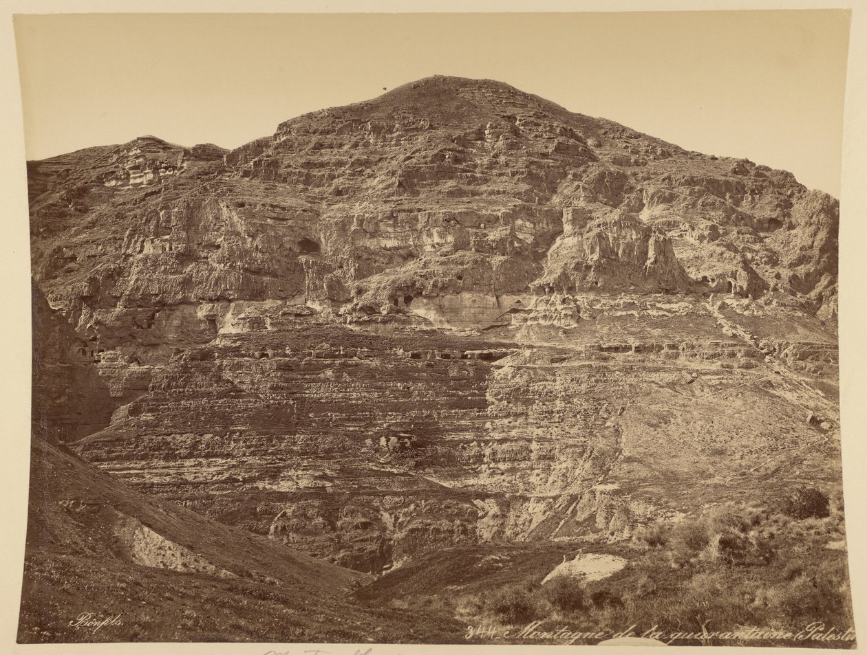Fristelsens fjell, Palestina av Félix Bonfils