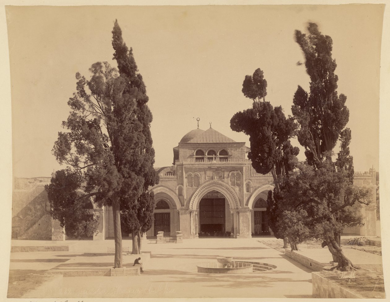 Al-Aqsa-moskeen av Félix Bonfils