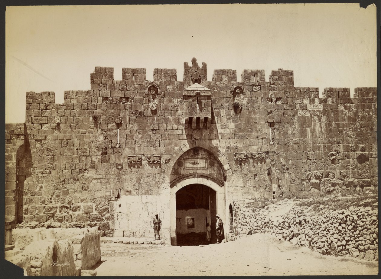 Løveporten, Jerusalem av Félix Bonfils