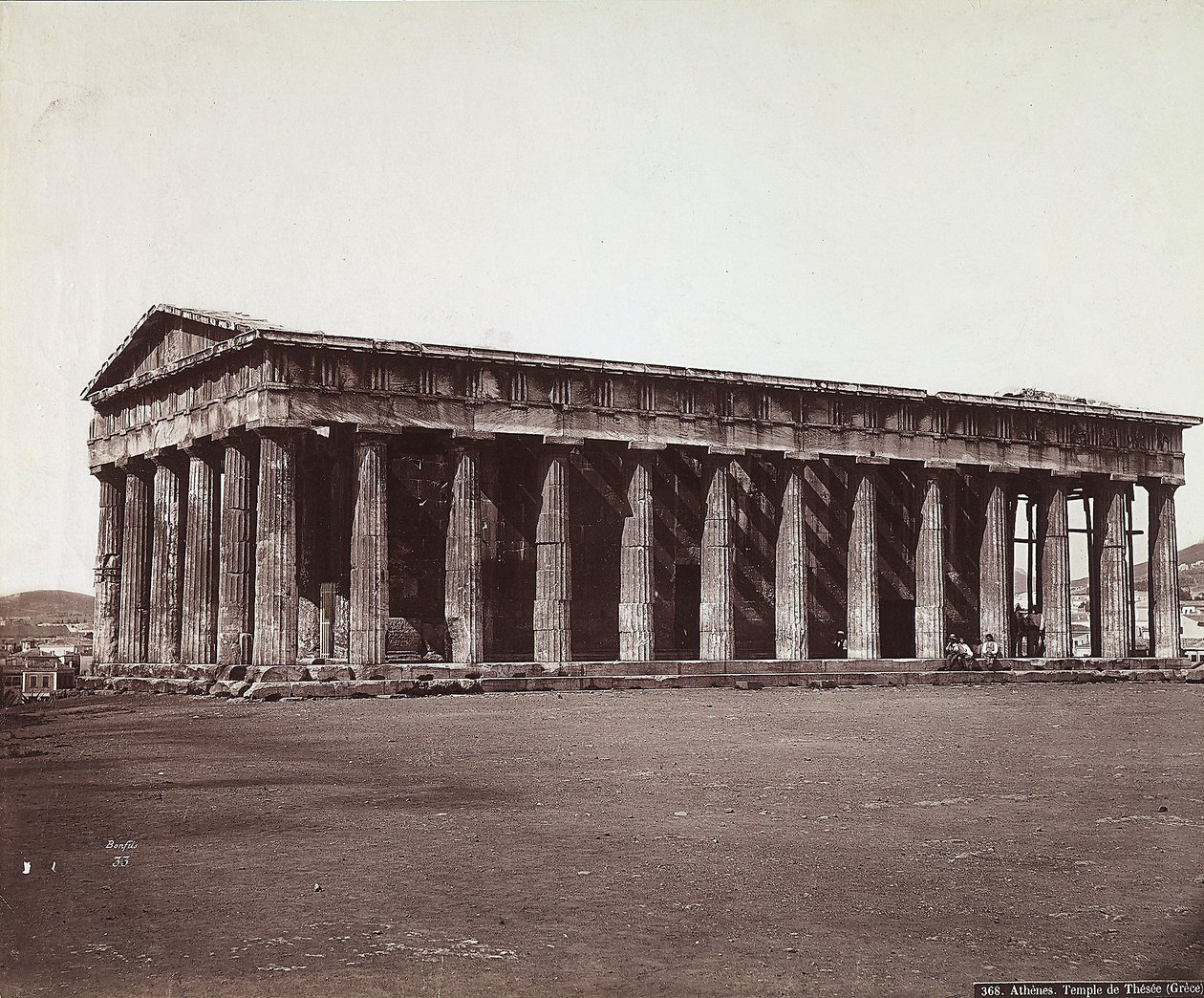 Theseus-tempelet på Akropolis i Athen av Félix Bonfils