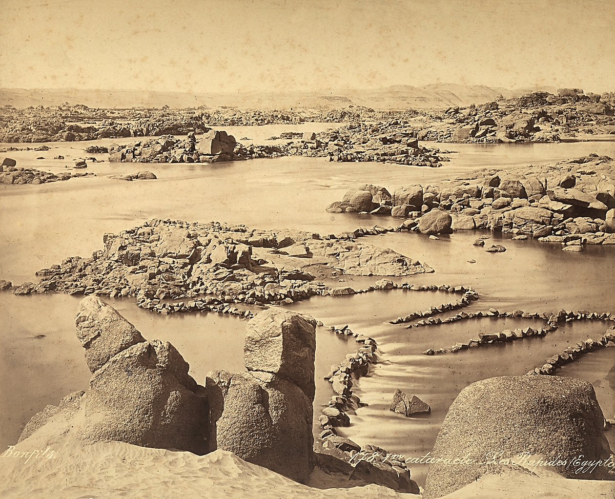 Nilens grå stær, Egypt av Félix Bonfils