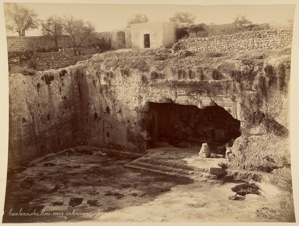 Kongenes grav, indre gårdsrom, Jerusalem av Félix Bonfils