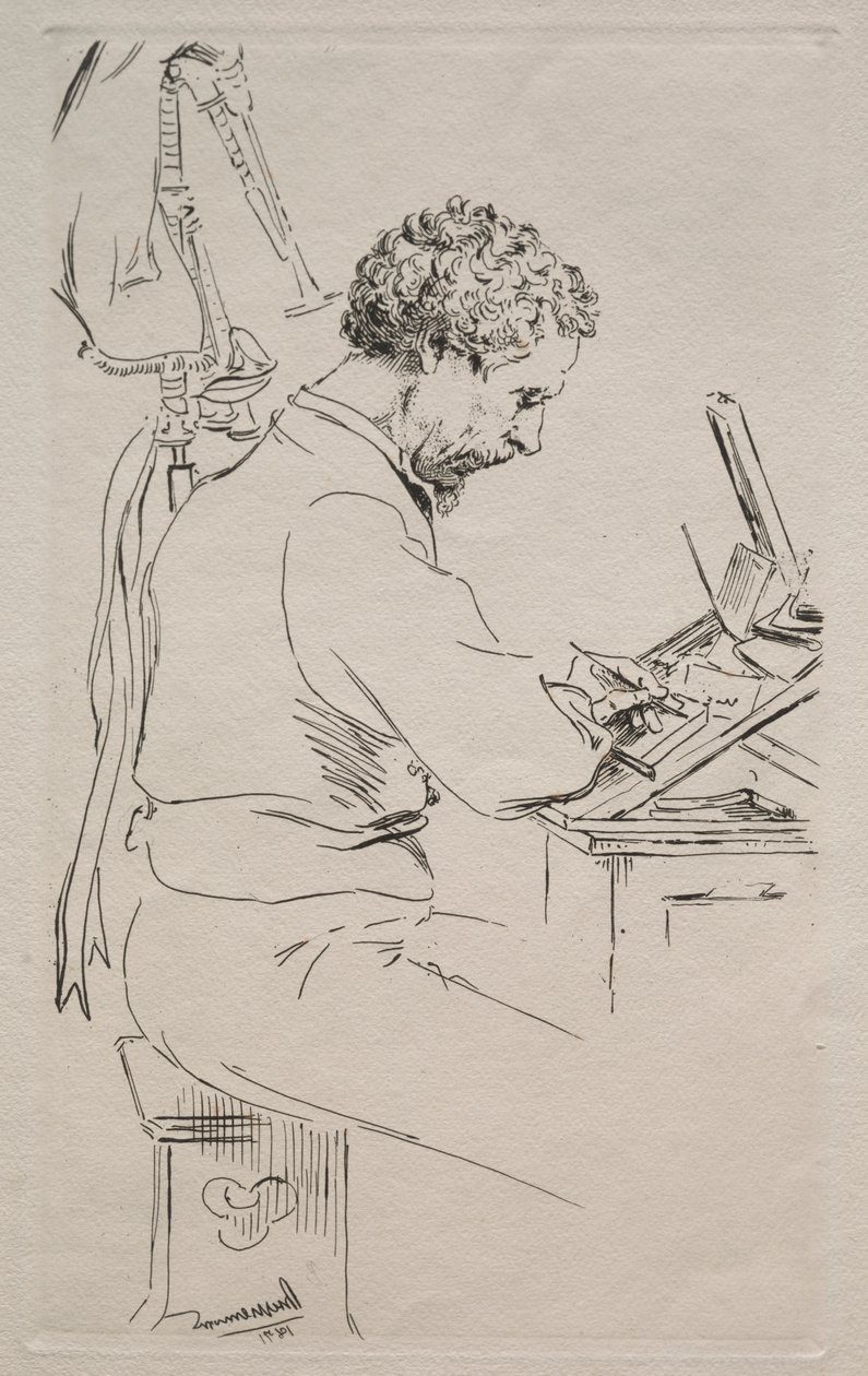 Charles Kean av Felix Bracquemond