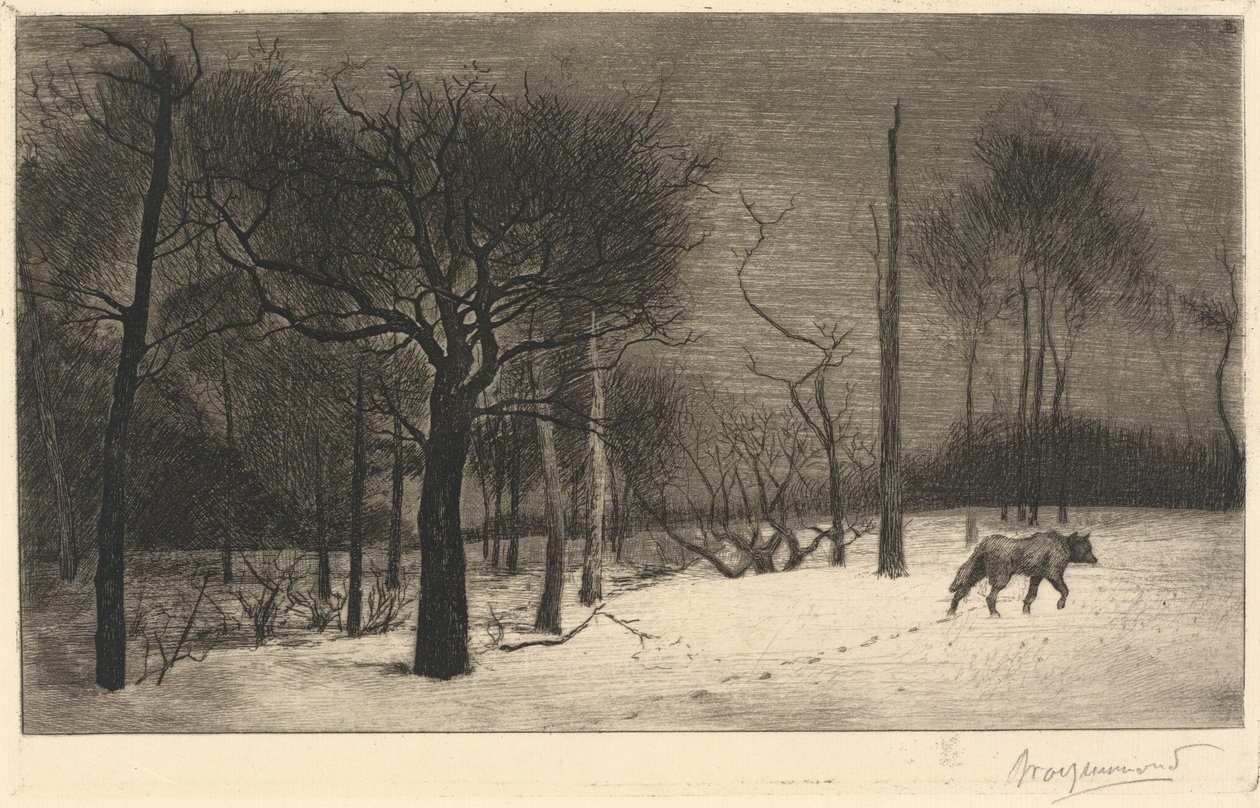 vinter av Felix Bracquemond