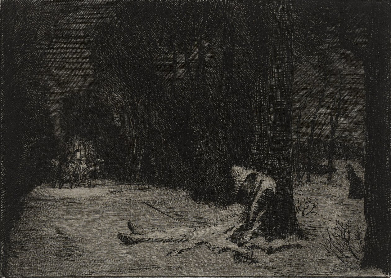 La Mort de Matamore (etsing) av Felix Bracquemond
